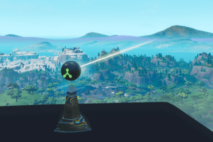 Three spheres with runes and beams of light have spawned on the Fortnite island