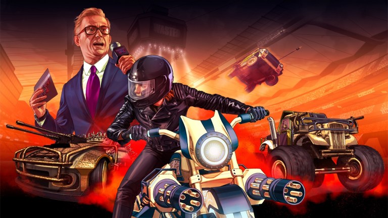 GTA Online concept art showing characters on motorcycles
