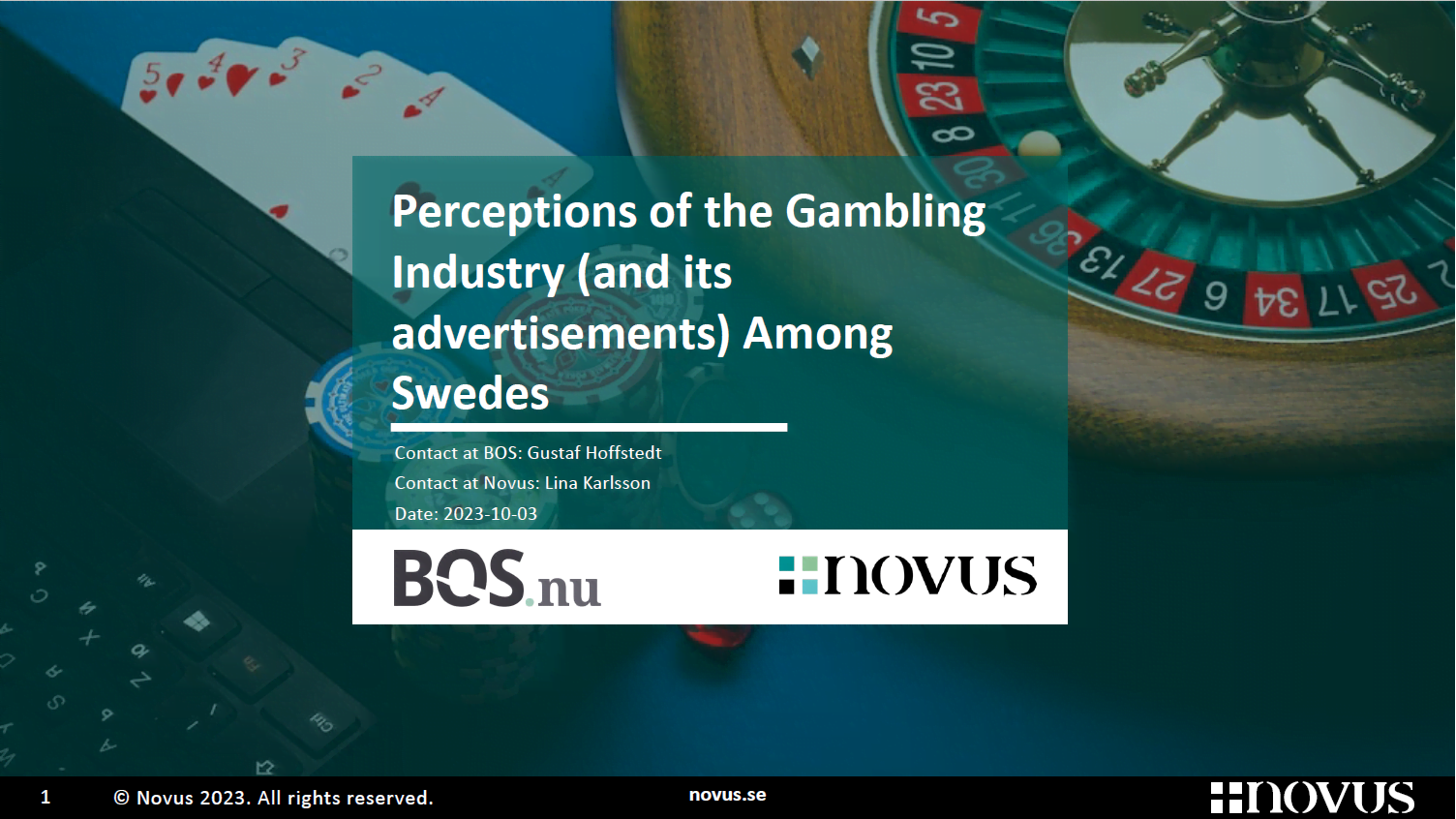 BOS report reveals Swedish public opinion on the gambling industry