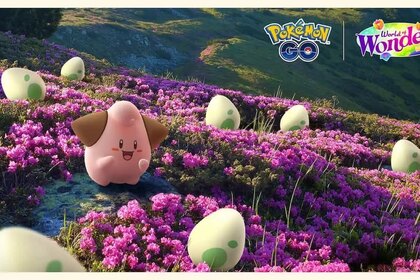 Cleffa Hatch Day Pokemon Go promo image.