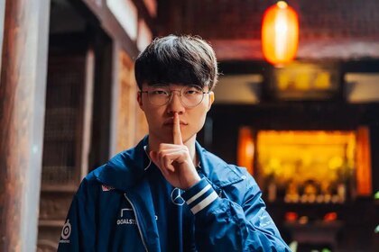 Lee "Faker" Sang-hyeok of T1 during MSI Play-Ins features day in Chengdu, China
